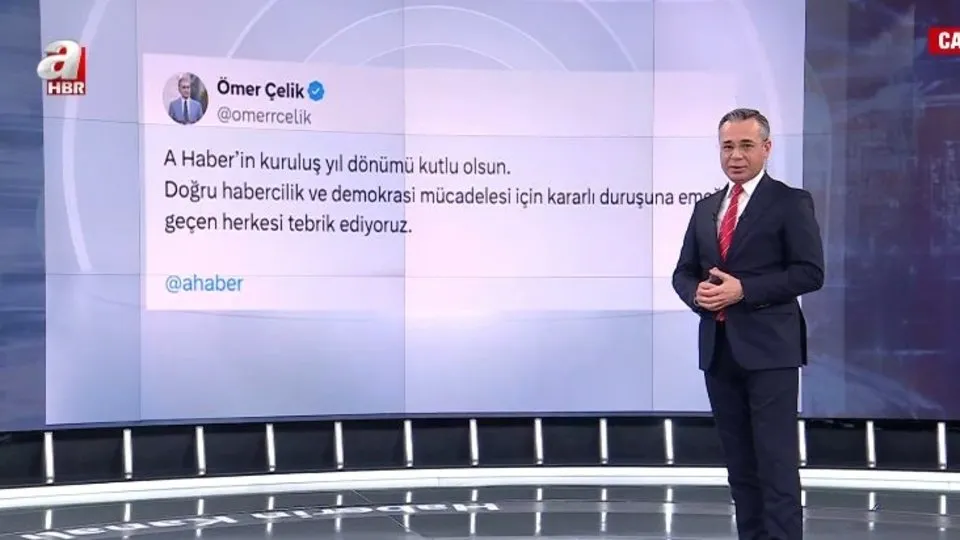 AK Parti sözcüsü Ömer Çelik’ten A Haber paylaşımı!