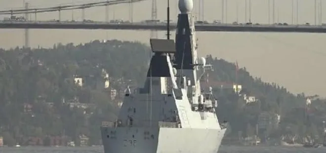 İNGİLİZ SAVAŞ GEMİSİ İSTANBUL BOĞAZI'NDAN GEÇTİ