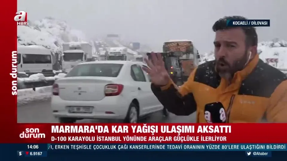 Marmara’da kar ulaşımı aksattı!