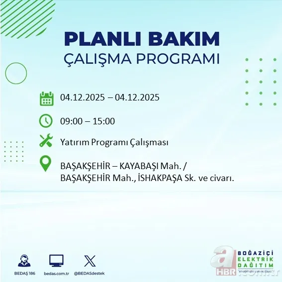 Gözler o listede! İstanbul’da 9 saatlik elektrik kesintisi: Hangi ilçeler etkilenecek? 4