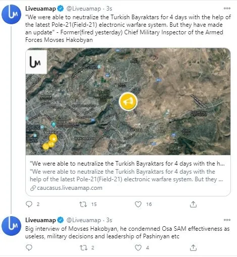 Ermeni General Hakobyan itiraf etti: Türkleri durdurduk sandık ama Bayraktar SİHA’lara güncelleme yaptılar