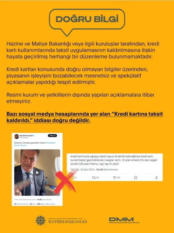 Son dakika | "Kredi kartlarına taksit kaldırılıyor" iddiası! Bakan Şimşek'ten yalanlama: İtibar etmeyin - 1