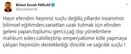 Bülent Emrah Parlak’tan Emine Bulut cinayeti sonrası skandal paylaşım
