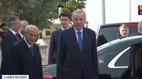 Başkan Erdoğan - Bahçeli görüşmesi sona erdi