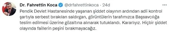 Sağlık Bakanı Fahrettin Koca: Faillerin peşini bırakmayacağız - 1