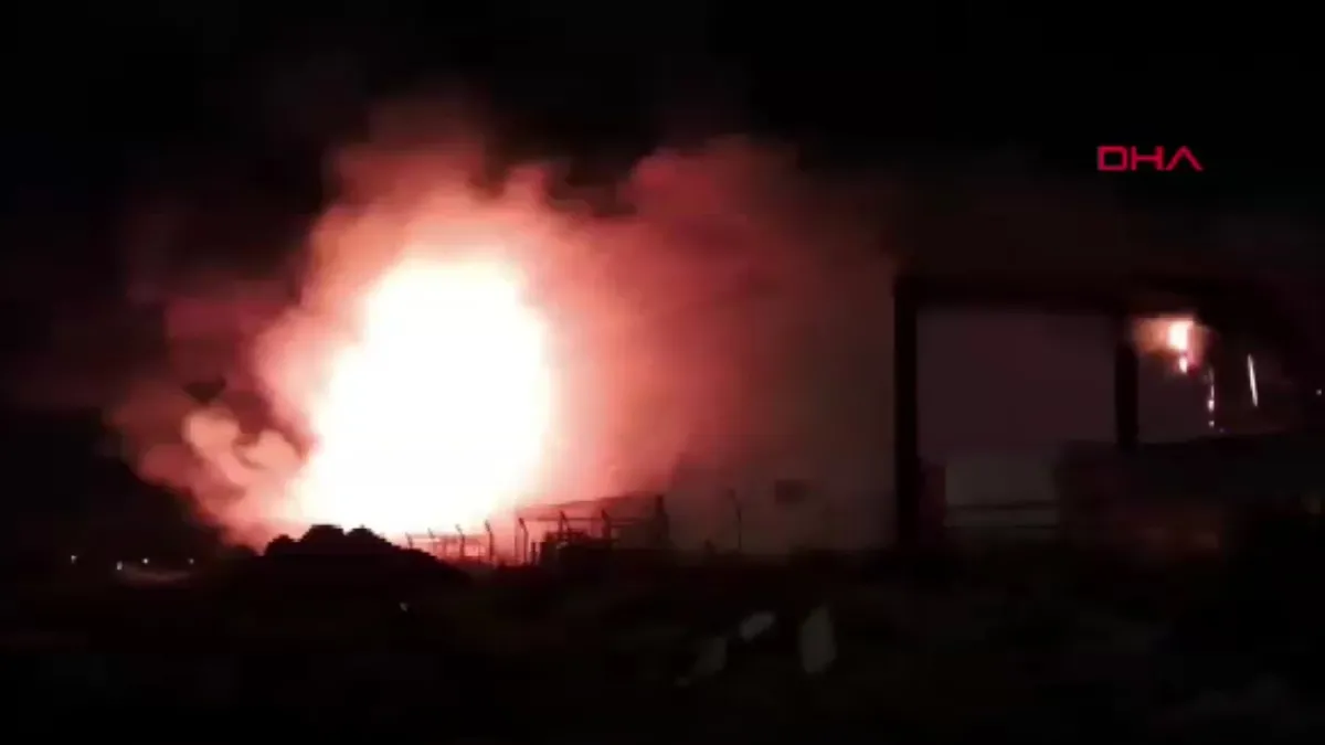 Antalya'da soğuk hava deposunda yangın