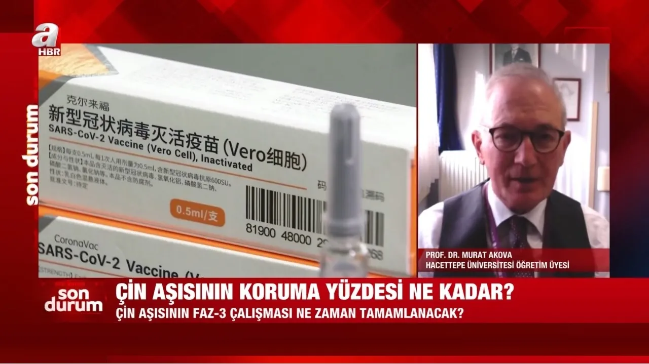 Çin aşısı güvenli mi? Faz 3 sonuçları açıklandı mı? Prof. Dr. Murat Akova'dan A Haber'de flaş açıklamalar