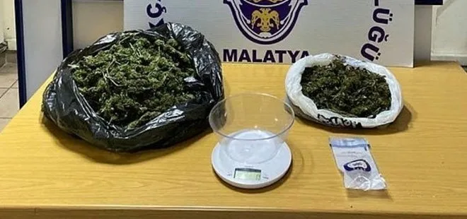 Malatya’da 1,5 kilogram esrar ele geçirildi! 6 kişi yakalandı