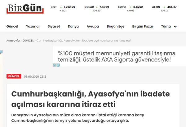 Ayasofya kararına temyiz iddiası yalan çıktı