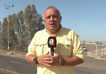 A Haber Gazze sınırında yardım TIR'larını görüntüledi