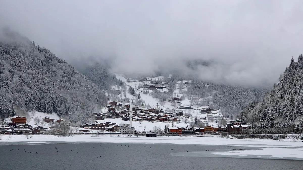 Doğu Karadeniz'de kar yağışı etkili oldu! Kartpostallık görüntüler
