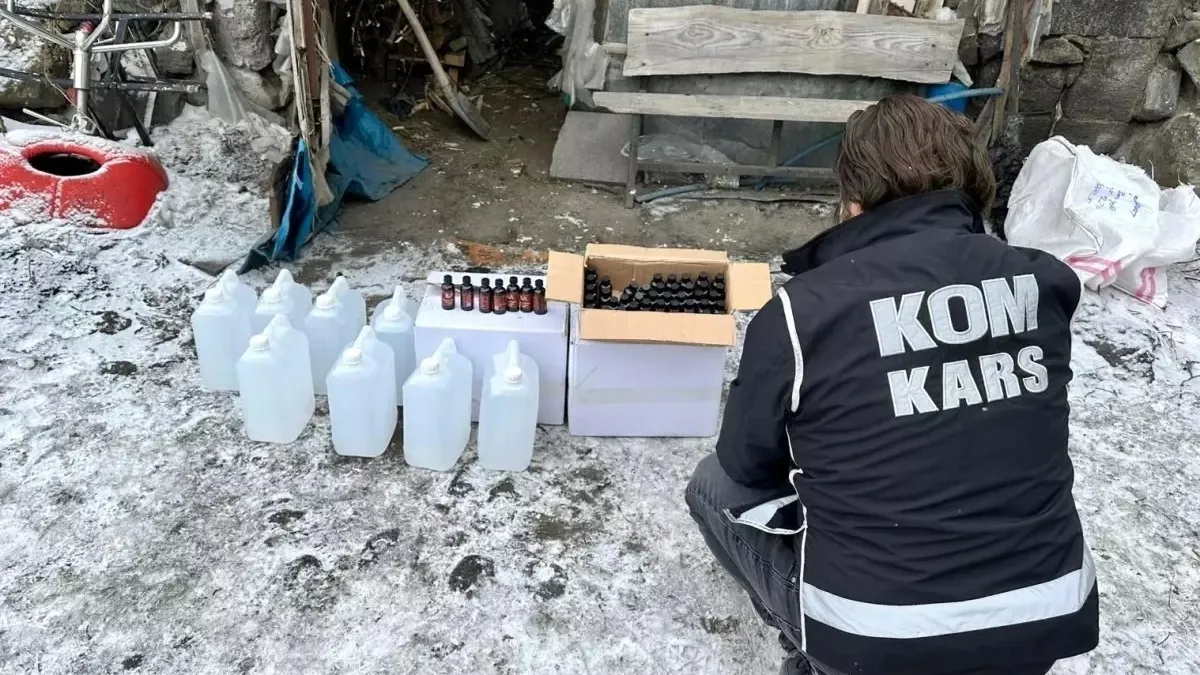 Kars'ta kaçak içki operasyonu