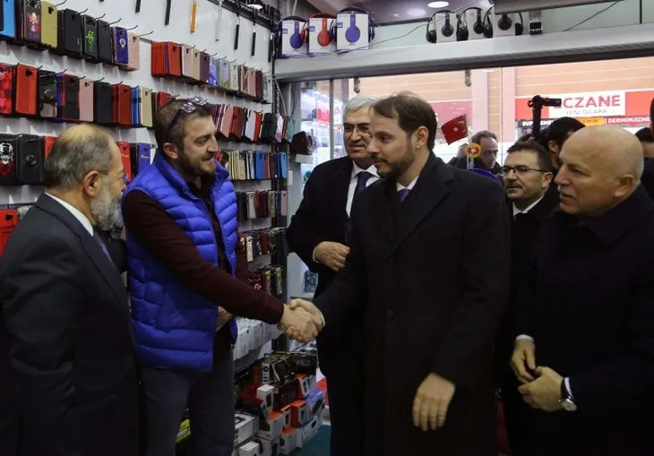 Hazine ve Maliye Bakanı Berat Albayrak’a Erzurum’da sevgi seli