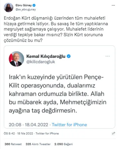 Son dakika: Kemal Kılıçdaroğlu'nun "Pençe-Kilit Operasyonu" paylaşımı HDP'yi kızdırdı: Sizin Kürt sorununa çözümünüz bu mu? - 4