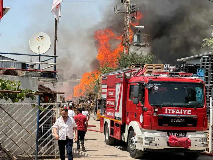Son dakika | Kocaeli palet fabrikasında yangın paniği! - 2