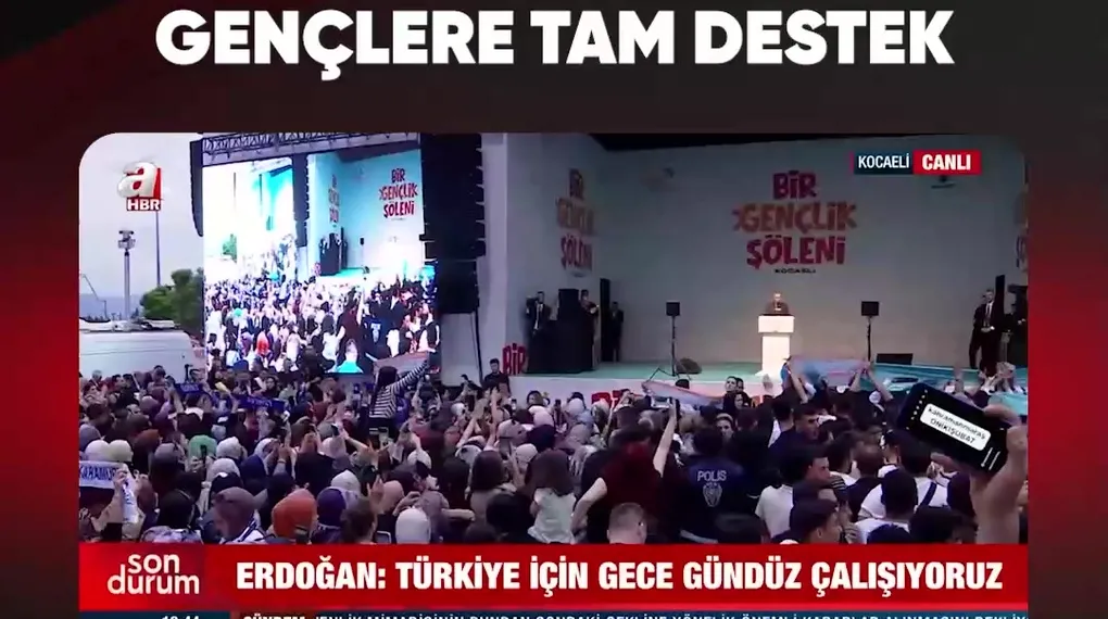 BAŞKAN ERDOĞAN'DAN GENÇLERE TAM DESTEK