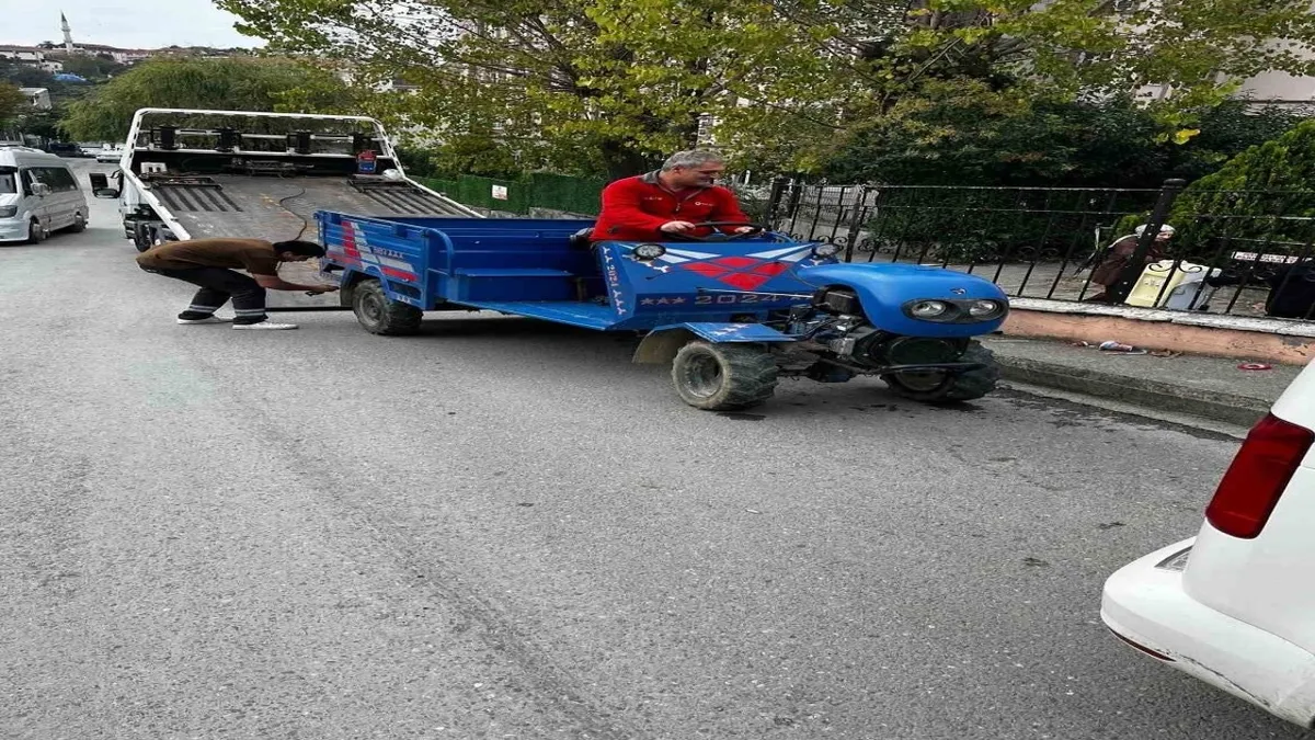 Sanayi içinde kuralsız park eden araçlar çekiliyor