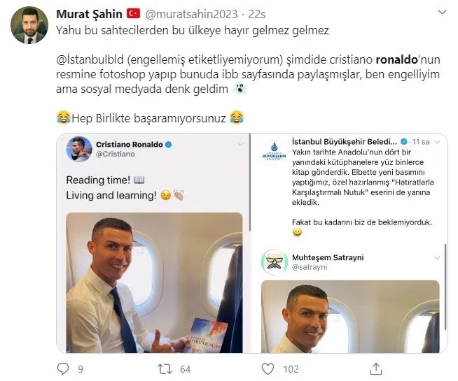 Ibb Nin Cristiano Ronaldo Paylasimina Tepki Yagdi Hizmet Yok Goygoy Cok