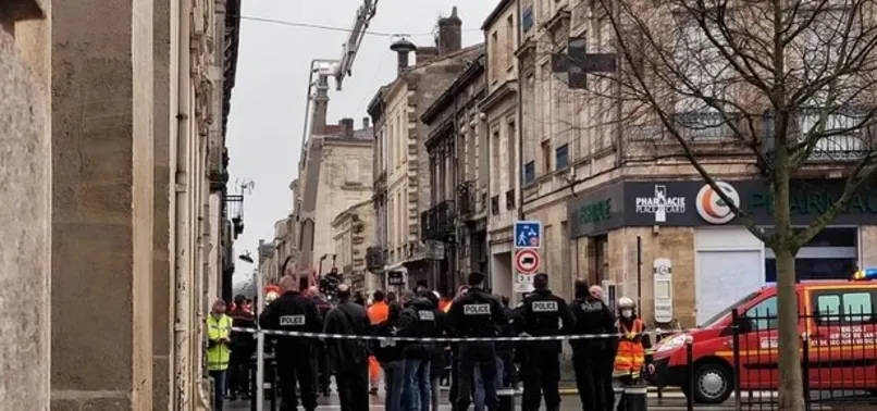 Fransa'nın Bordeaux kentindeki bir binada meydana gelen patlama ile ilgili görsel sonucu