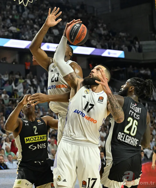 Basketbol maçı boks ringine döndü! Real Madrid-Partizan karşılaşmasında ortalık karıştı 18