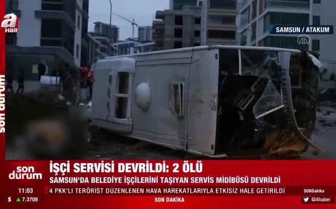 samsun da feci kaza olu ve yaralilar var ahaber video izle