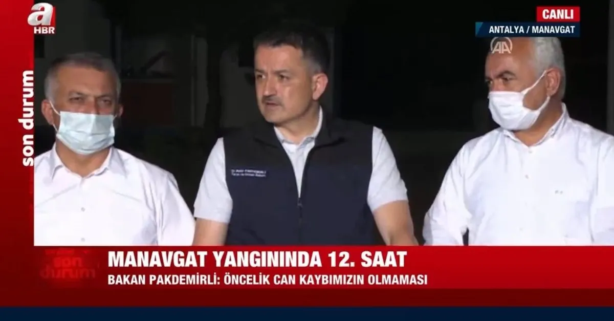 Tarım ve Orman Bakanı Bekir Pakdemirli canlı yayında açıkladı! Manavgat'taki yangında can kaybı var mı?