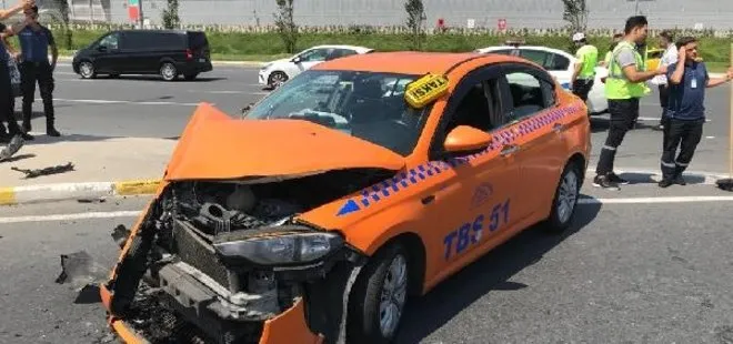 İstanbul Havalimanı’nda kaza! Taksi ile cip çarpıştı: 3 yaralı