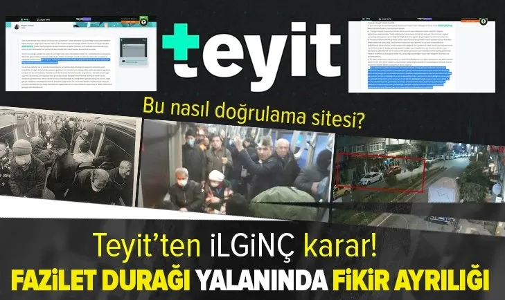 Bu nasıl doğrulama sitesi? Teyit, Fazilet durağı yalanında fikir ayrılığı yaşadığını açıkladı