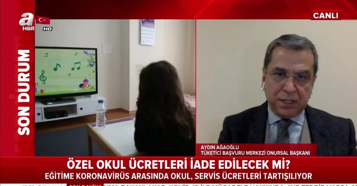 ozel okul ucretleri iade edilecek mi tuketici merkezi onursal baskani aydin agaoglu canli yayinda yanitladi video