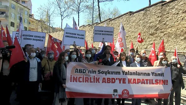 ABD Başkonsolosluğu önünde Biden’a 1915 olayları tepkisi