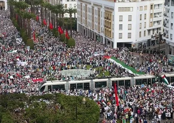 Fas'ta Gazze'ye destek gösterisi düzenlendi