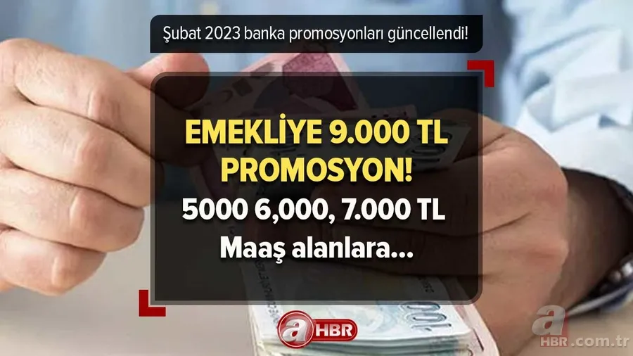 5000 6,000, 7.000 TL maaş alana ödül ayrıcalığı! Emekliye 9 BİN TL PROMOSYON! Şubat ayı GÜNCEL ÜCRETLER! EYT, BAĞ-KUR 4C'liye tek tıkla yatıyor! 1