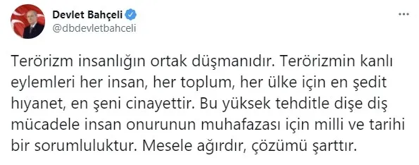 Son dakika: MHP Genel Başkanı Devlet Bahçeli’den Gara açıklaması