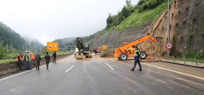 Bolu Dağı Tünelinde heyelan! İstanbul yönü trafiğe kapatıldı