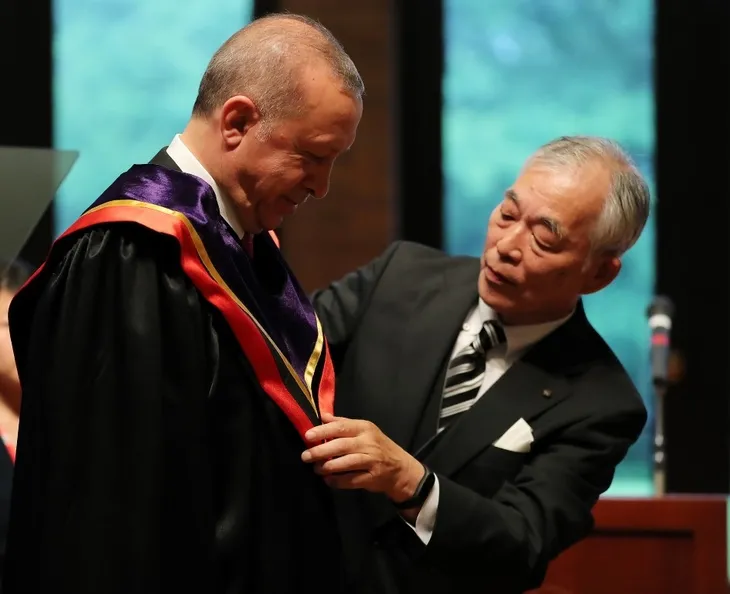 Başkan Erdoğan Japonya'da çay seremonisine katıldı