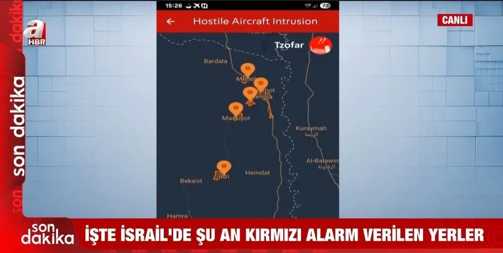 İSRAİL’DE YENİDEN KIRMIZI ALARM