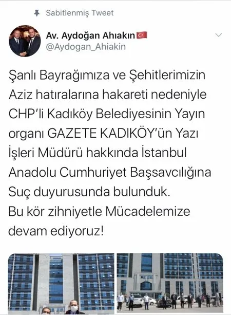 Bayrağımıza ve şehitlerimize hakaret eden Gazete Kadıköy Yazı İşleri Müdürü Semra Çelebi'ye mahkemeden ders niteliğinde karar! - 2