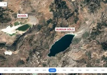 Göller Yöresi'ni vuran kuraklık! 36 yıllık değişim uydu fotoğraflarında