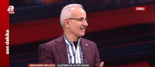 Ulaştırma ve Altyapı Bakanı Abdulkadir Uraloğlu A Haber’de soruları yanıtladı