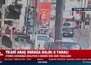 Ticari araç durağa daldı