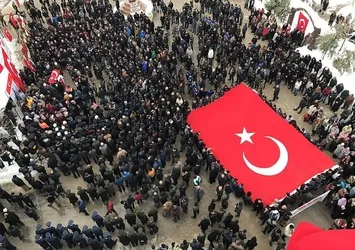 Fırat Kalkanı şehitlerimiz toprağa verildi