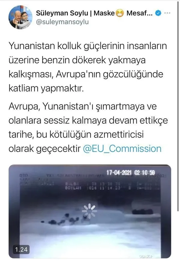 Yunanistan göçmenleri yakmaya kalkıştı! İçişleri Bakanı Süleyman Soylu: Yunanistan Avrupa'nın gözcülüğünde katliam yapmaktır - 2