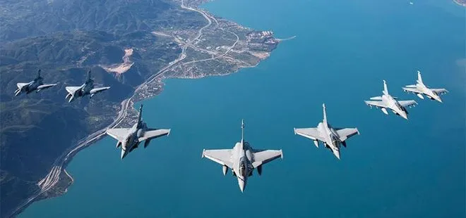 Türkiye’nin dibinde tahrik edici tatbikat! 7 ülke 100 savaş uçağı...