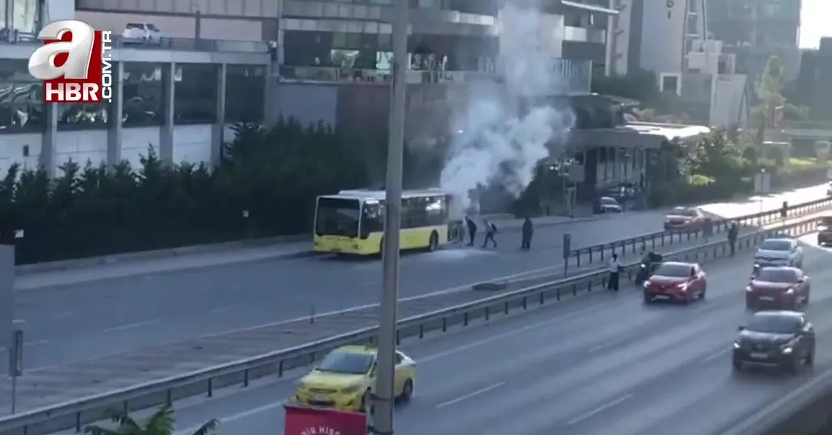 Yenisahra'da İETT otobüsü yandı