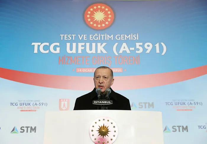 Son dakika: Başkan Erdoğan'dan Test ve Eğitim Gemisi TCG Ufuk'un Hizmete Giriş Töreni'nde önemli açıklamalar - 4