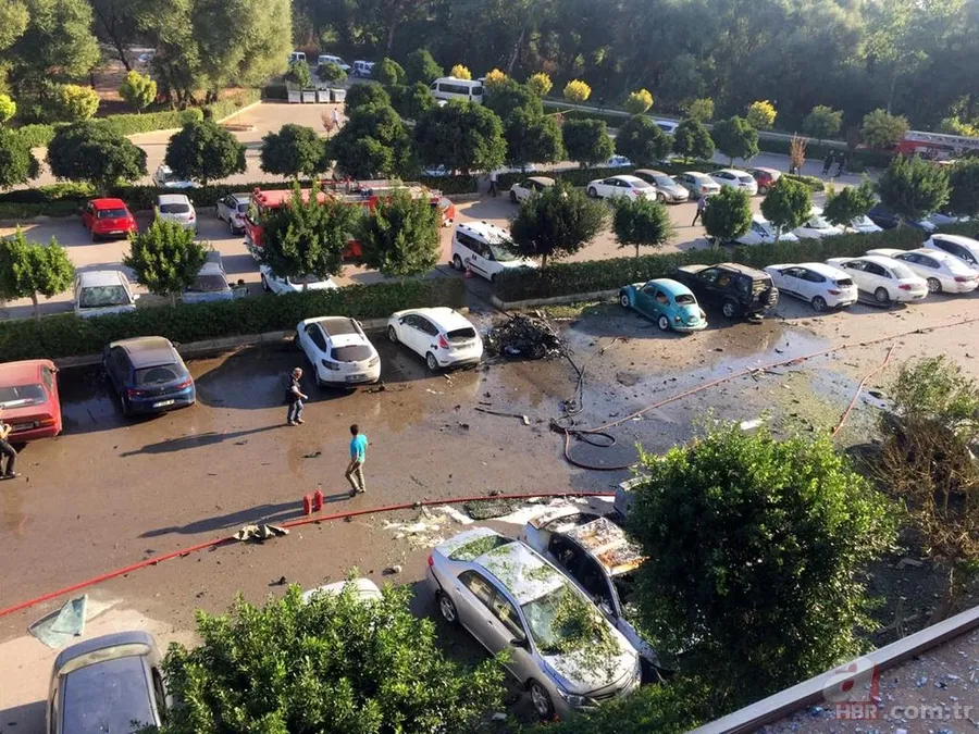 ATSO binası otoparkındaki patlamadan fotoğraflar 17