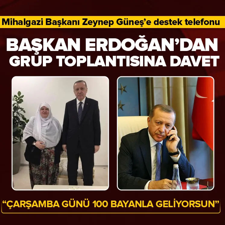 Erdoğan'dan Mihalgazi B. Başkanı'na destek telefonu