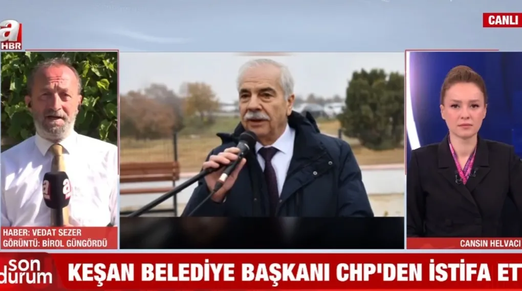 Keşan Belediye Başkanı CHP'den istifa etti