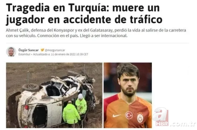 Futbolcu Ahmet Çalık'ın ölümü dünya basınında! Manşetten verdiler: Türkiye'de trajedi 5