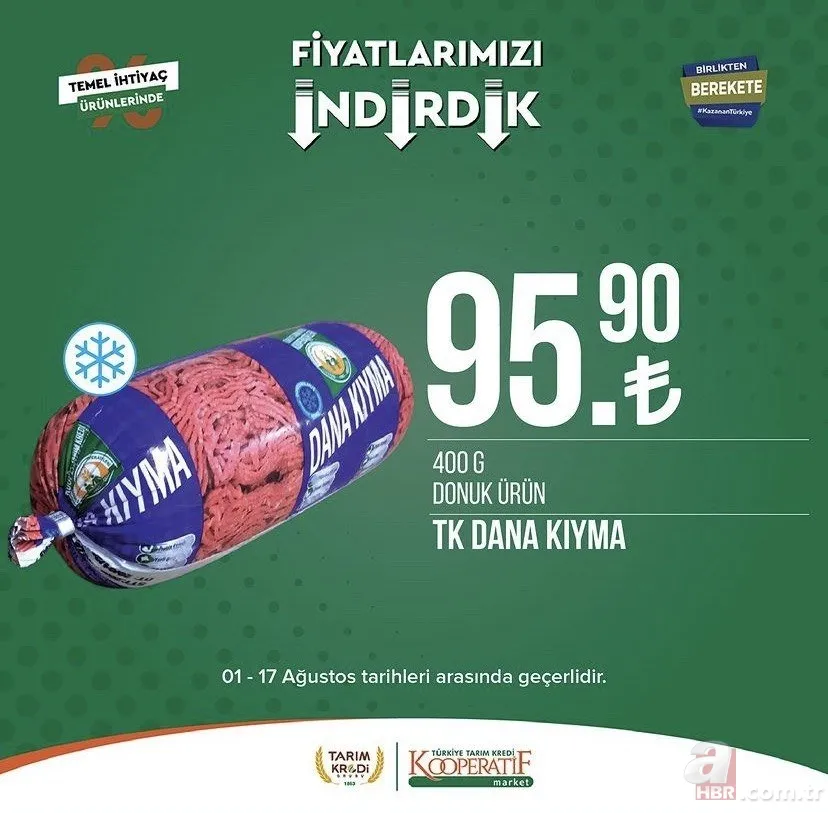 Tarım Kredi Market katalog fiyatları 2023 | Pirzola 88.90, Taze kaşar 159,90, zeytin 54.90 TL... İndirimli ürünler sil baştan değişecek! 21